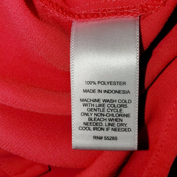 Express Womans Xsmall Blouse Pink Sheer Long - Picture 8 of 8